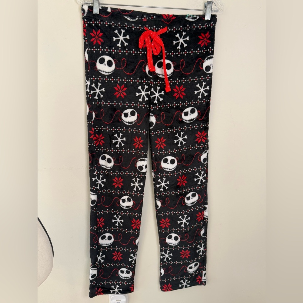 Disney The Nightmare Before Christmas festive plush pajama pants soft cozy SZ M